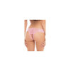 Shorty rose en fine résille et large ceinture dentelle 